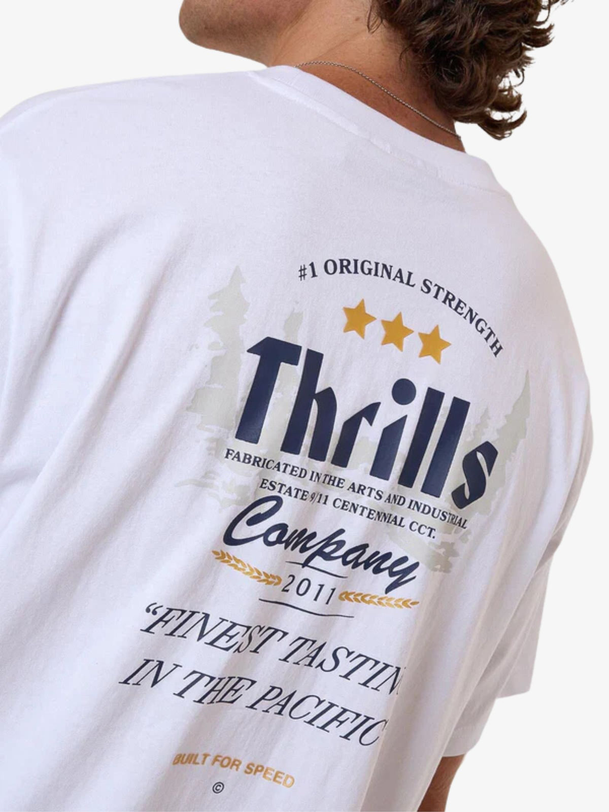 Thrills OG Strength Merch Fit Tee | White