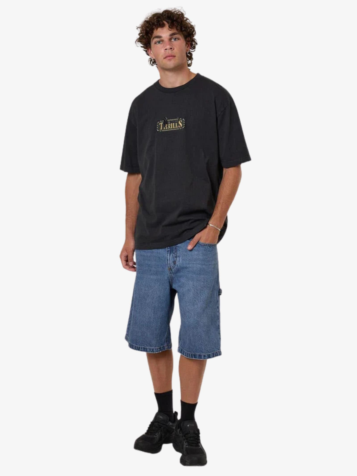 Thrills Pit Stop Oversize Fit Tee | Black