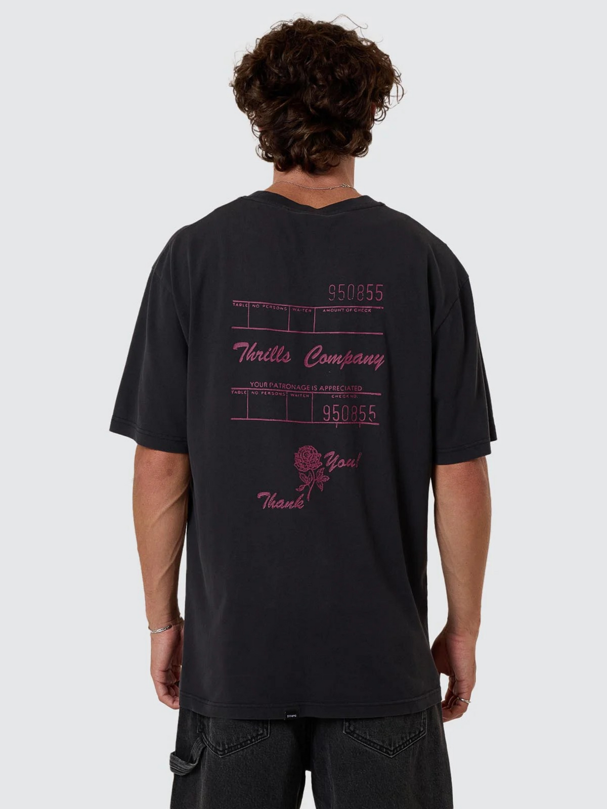 Thrills Appreciation Box Fit Oversize Short Tee | Washed Black