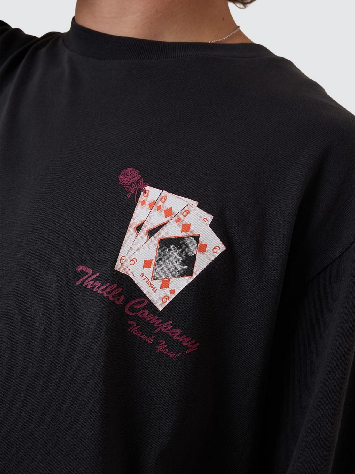 Thrills Appreciation Box Fit Oversize Short Tee | Washed Black