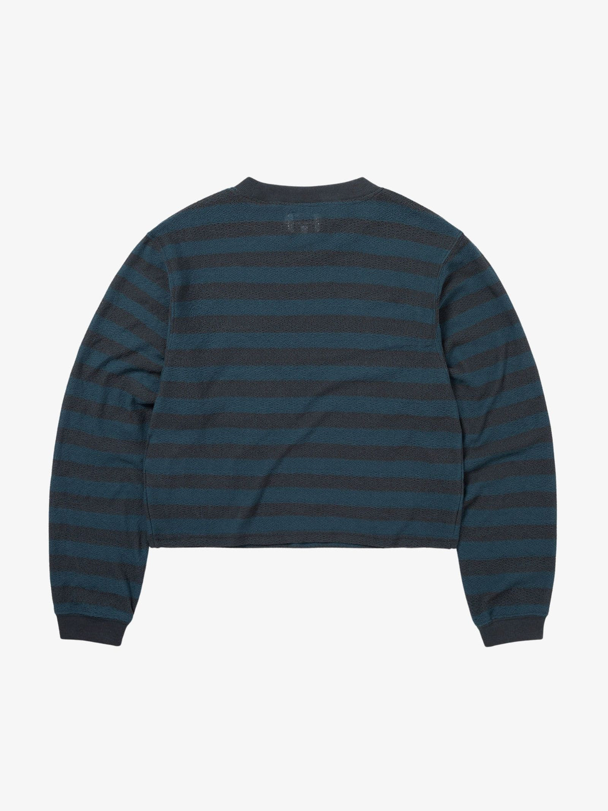 THISISNEVERTHAT Mesh Striped W Crewneck | Dark Brown