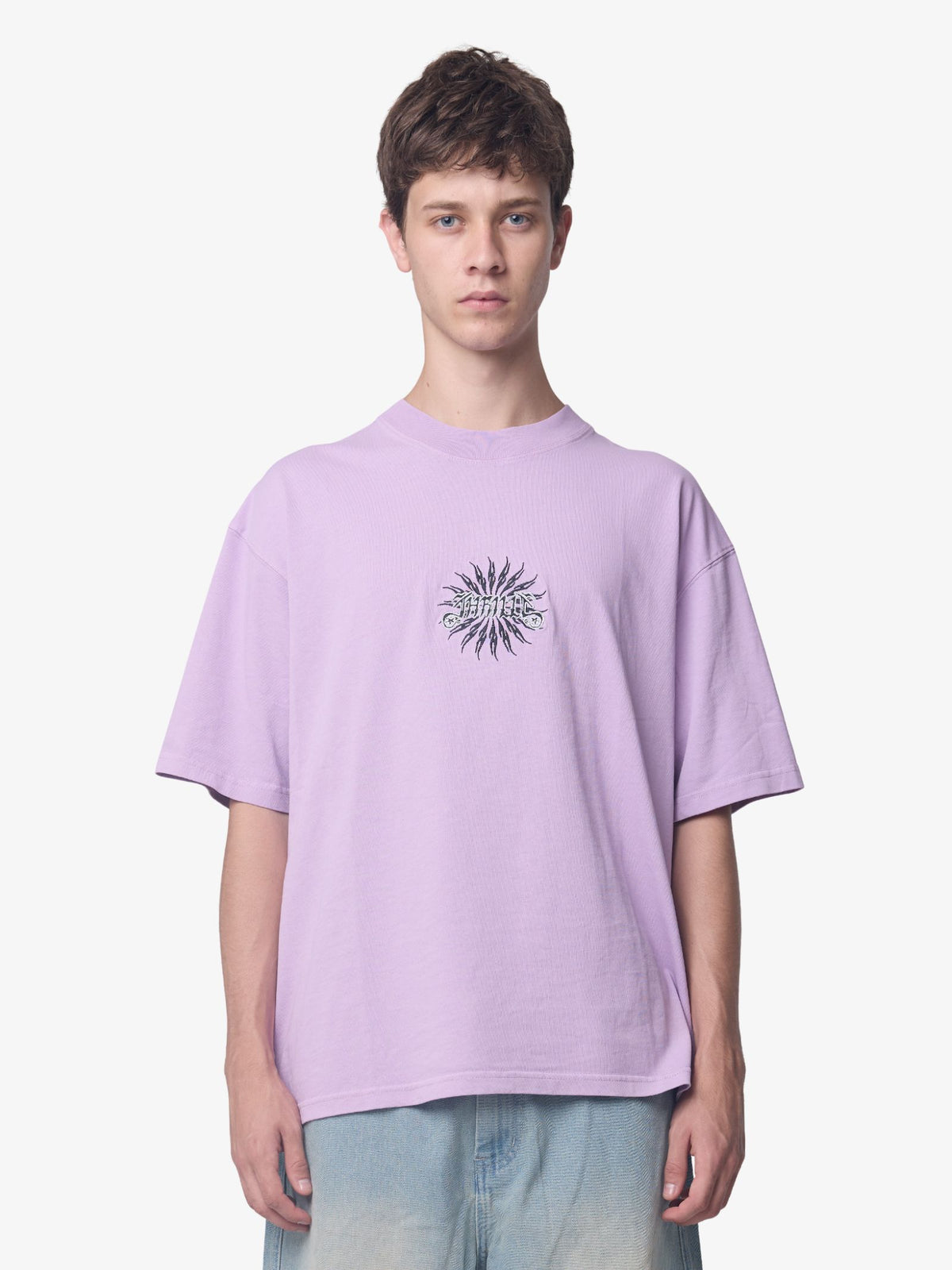 Thrills Peace Power Embro Box Crop Tee | Lupine