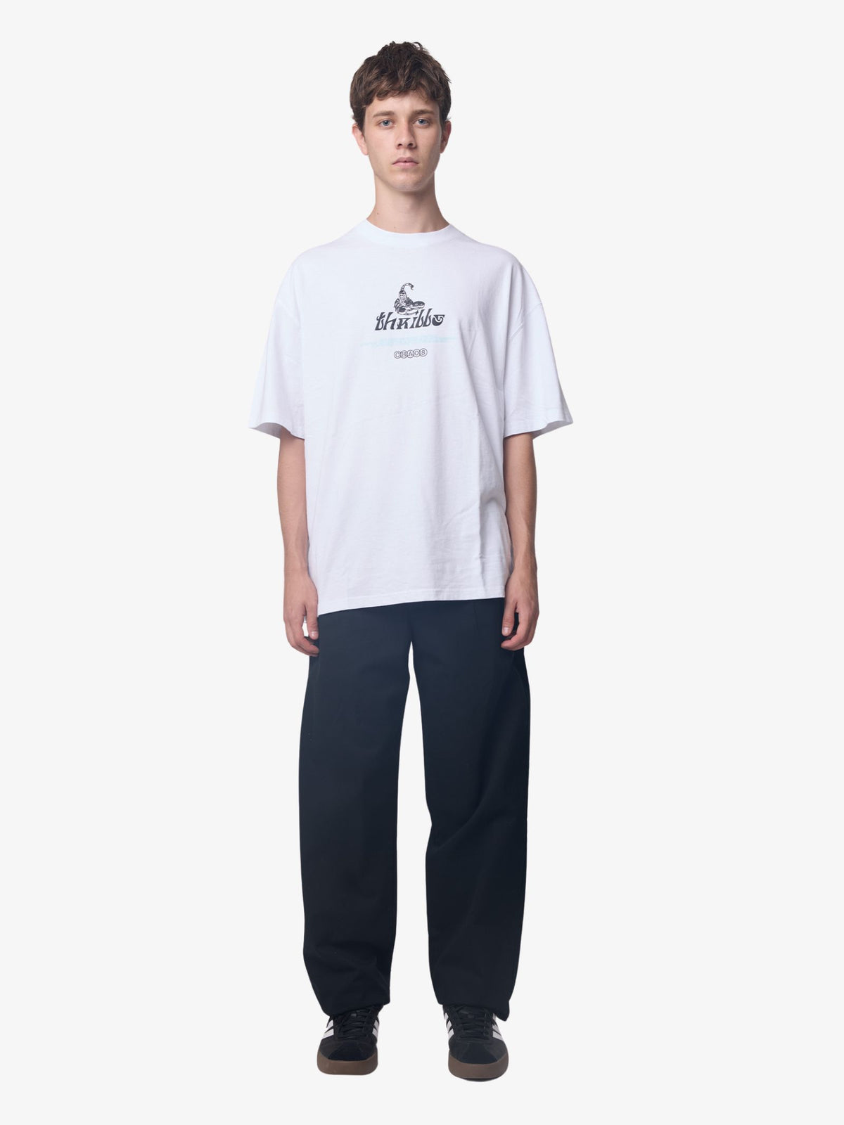 Thrills Chaotic State Box Fit Oversize Tee | White