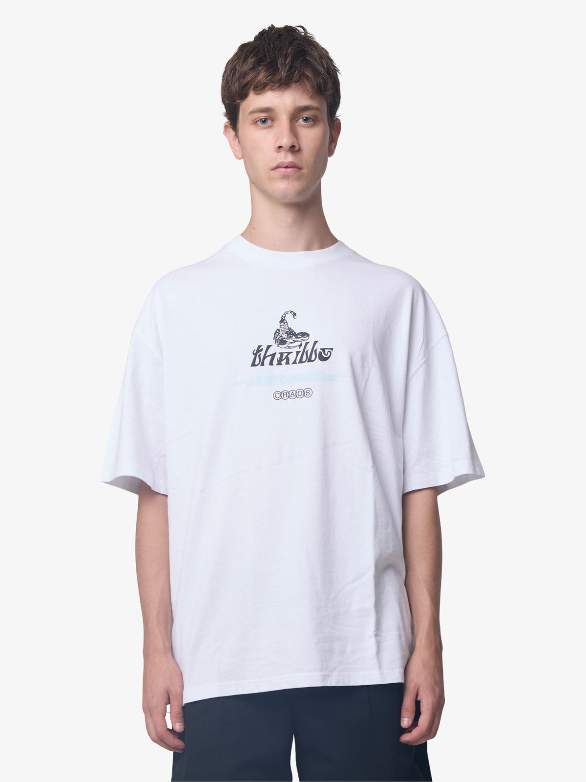 Thrills Chaotic State Box Fit Oversize Tee | White