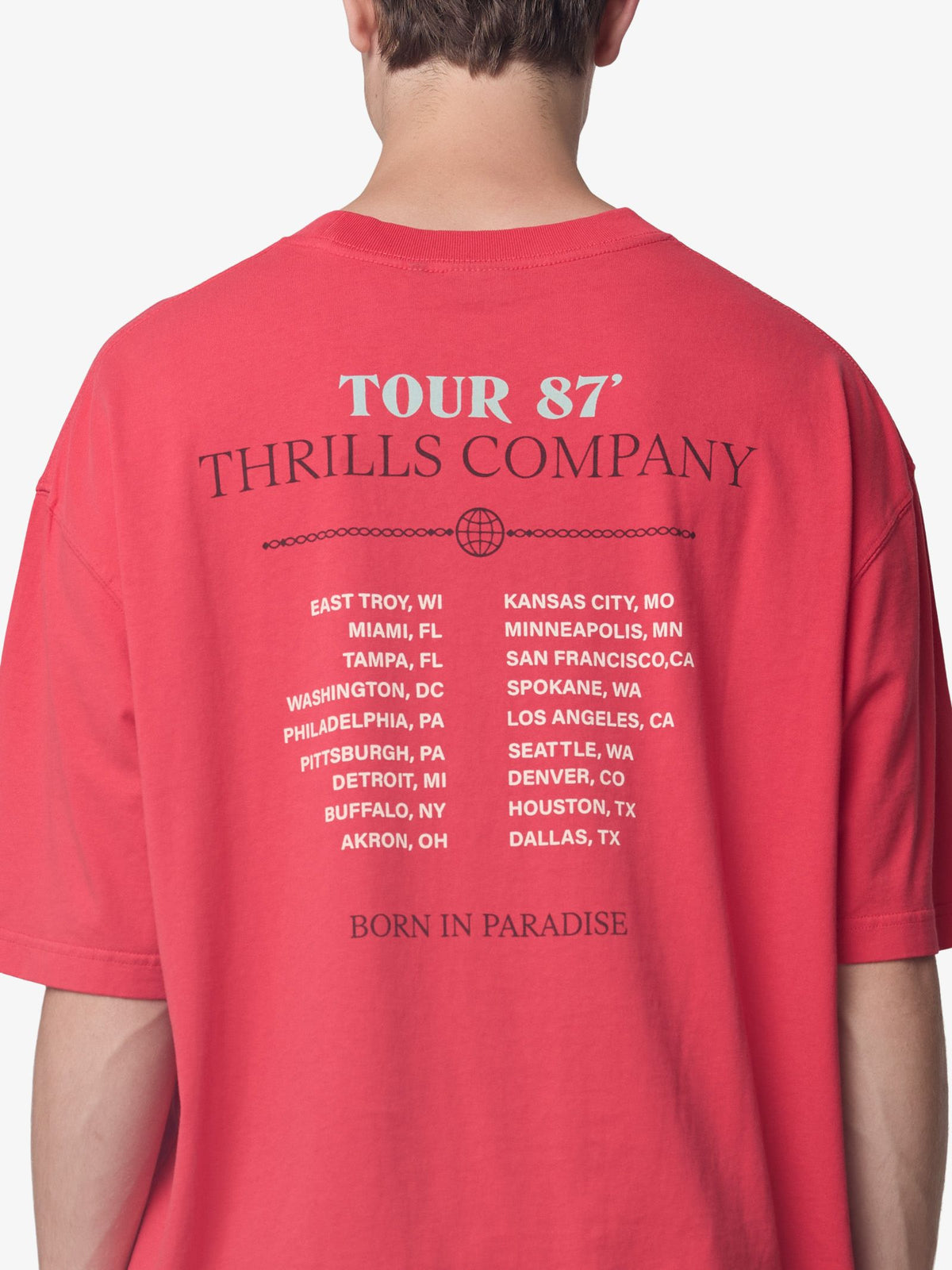 Thrills Metal And Dust Box Crop Tee | Flame Red