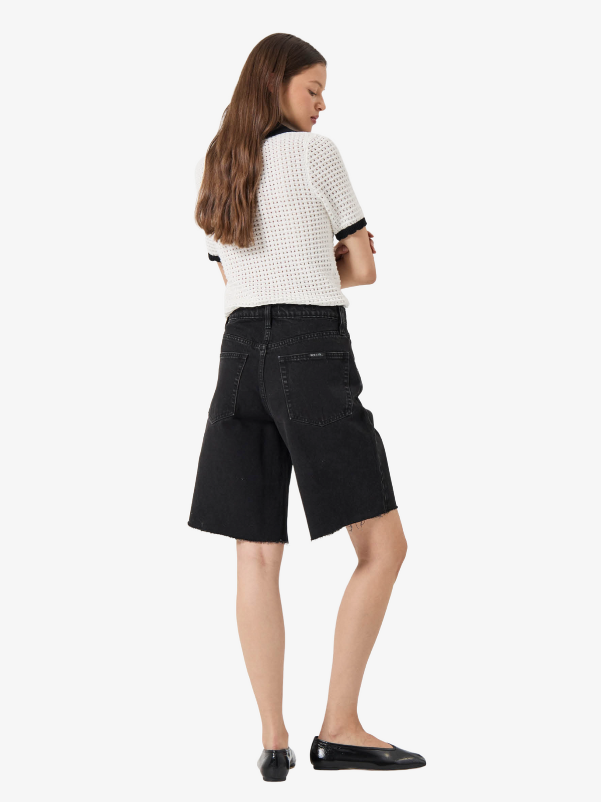 Rollas Charlotte Shorts | Black Overdye