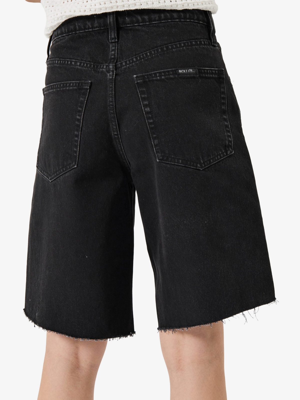 Rollas Charlotte Shorts | Black Overdye