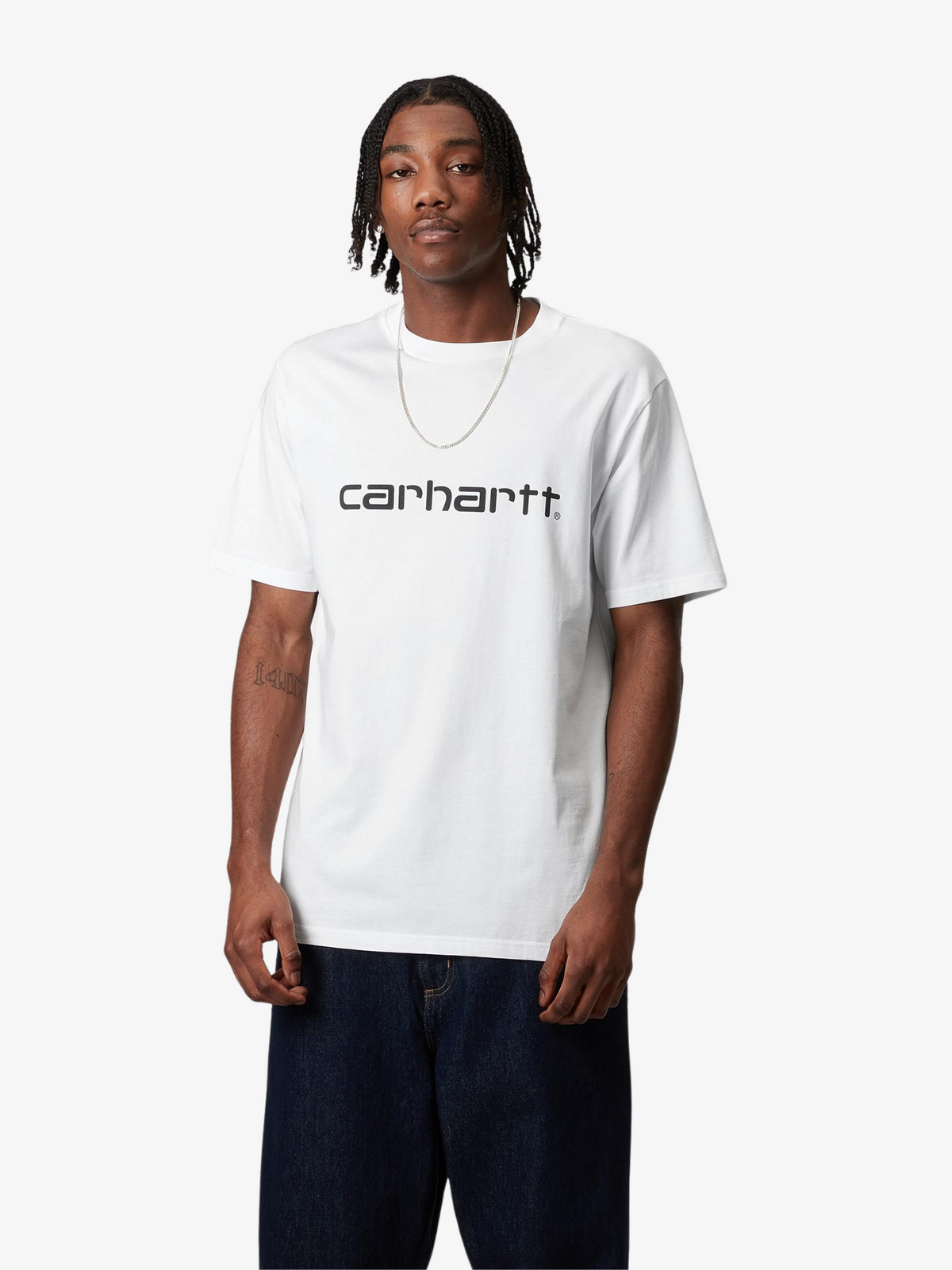 Carhartt Wip S/S Script T-Shirt | White/Black