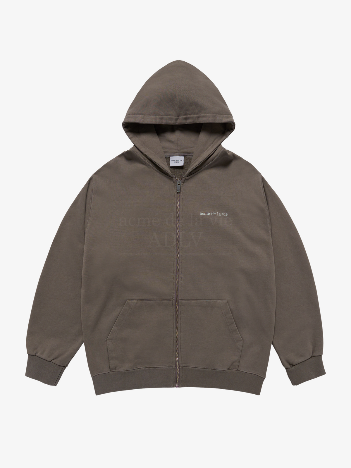 ADLV Basic Bio Washing Hoodie Zip Up | COCOA