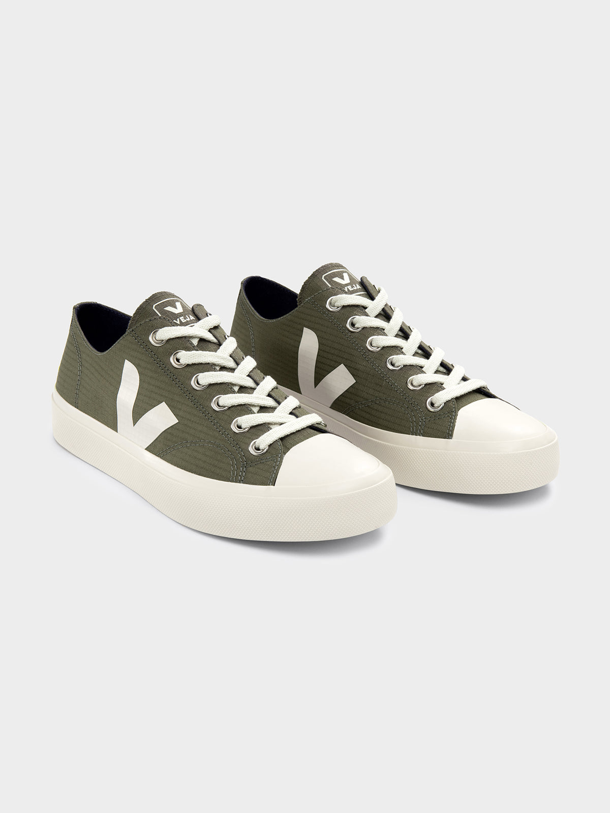 Mens Wata II Low Sneakers in Khaki Green &amp; White