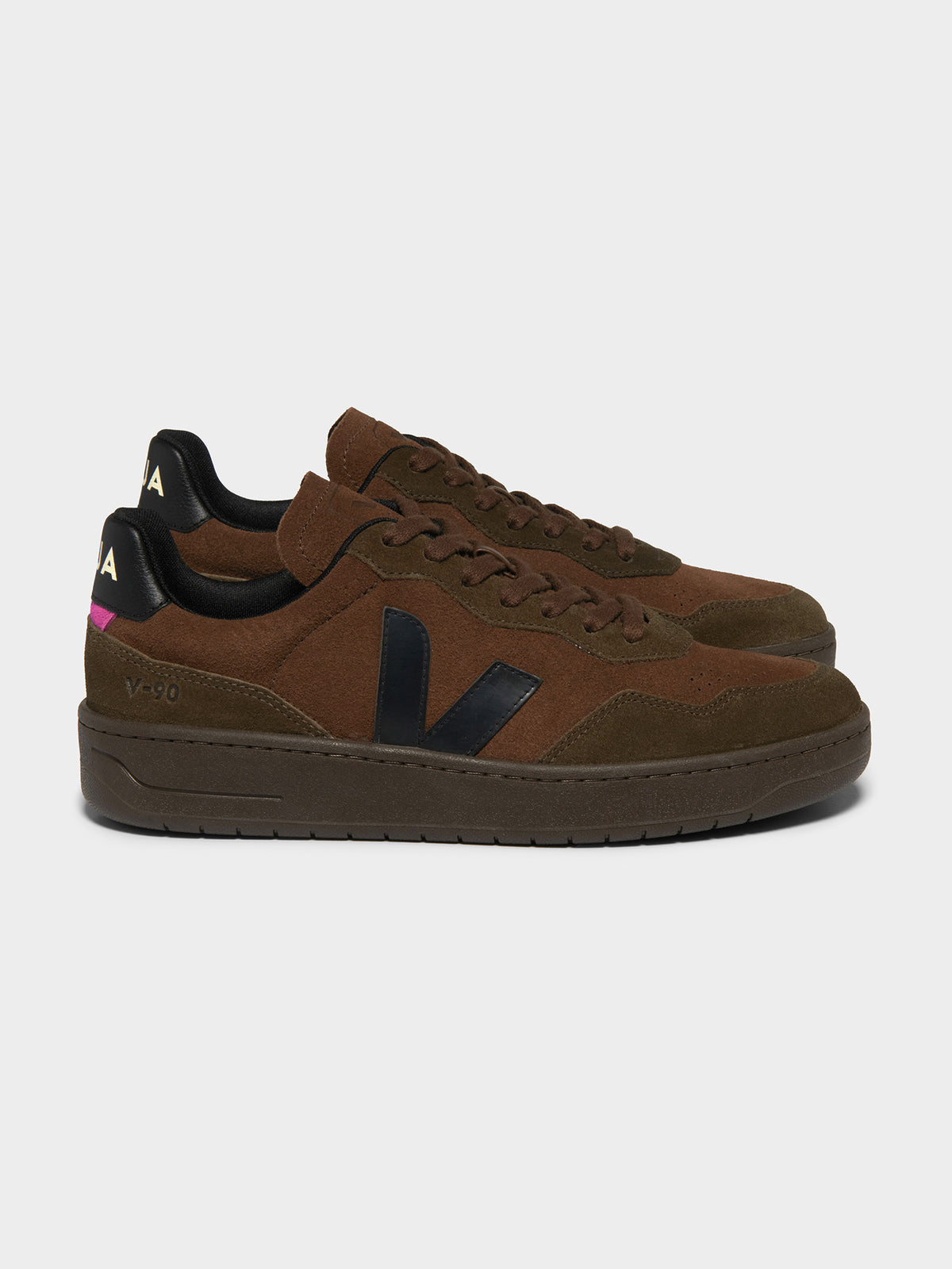 Veja Unisex V-90 Suede | Walnut Black