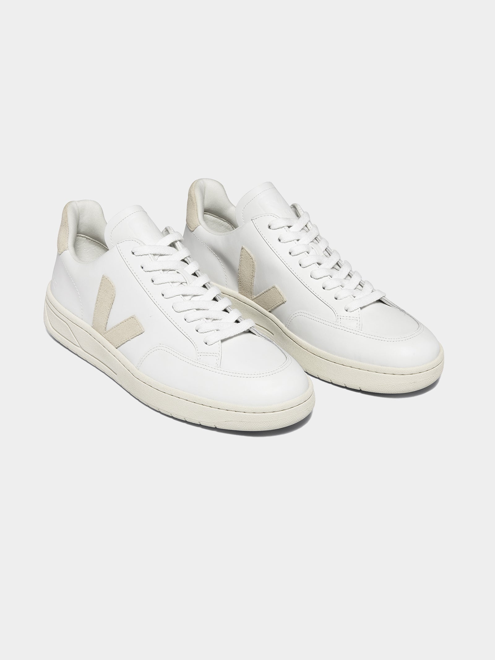 Veja Womens V10 Leather Sneakers White Glue Store