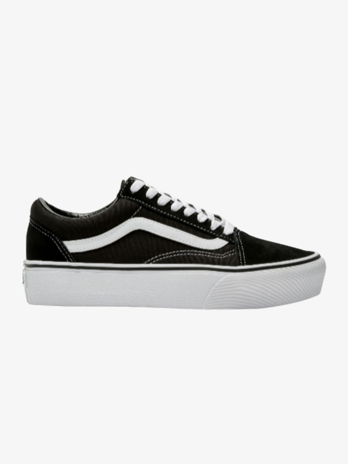 Vans Womens Old Skool Platform Sneakers | Black/White