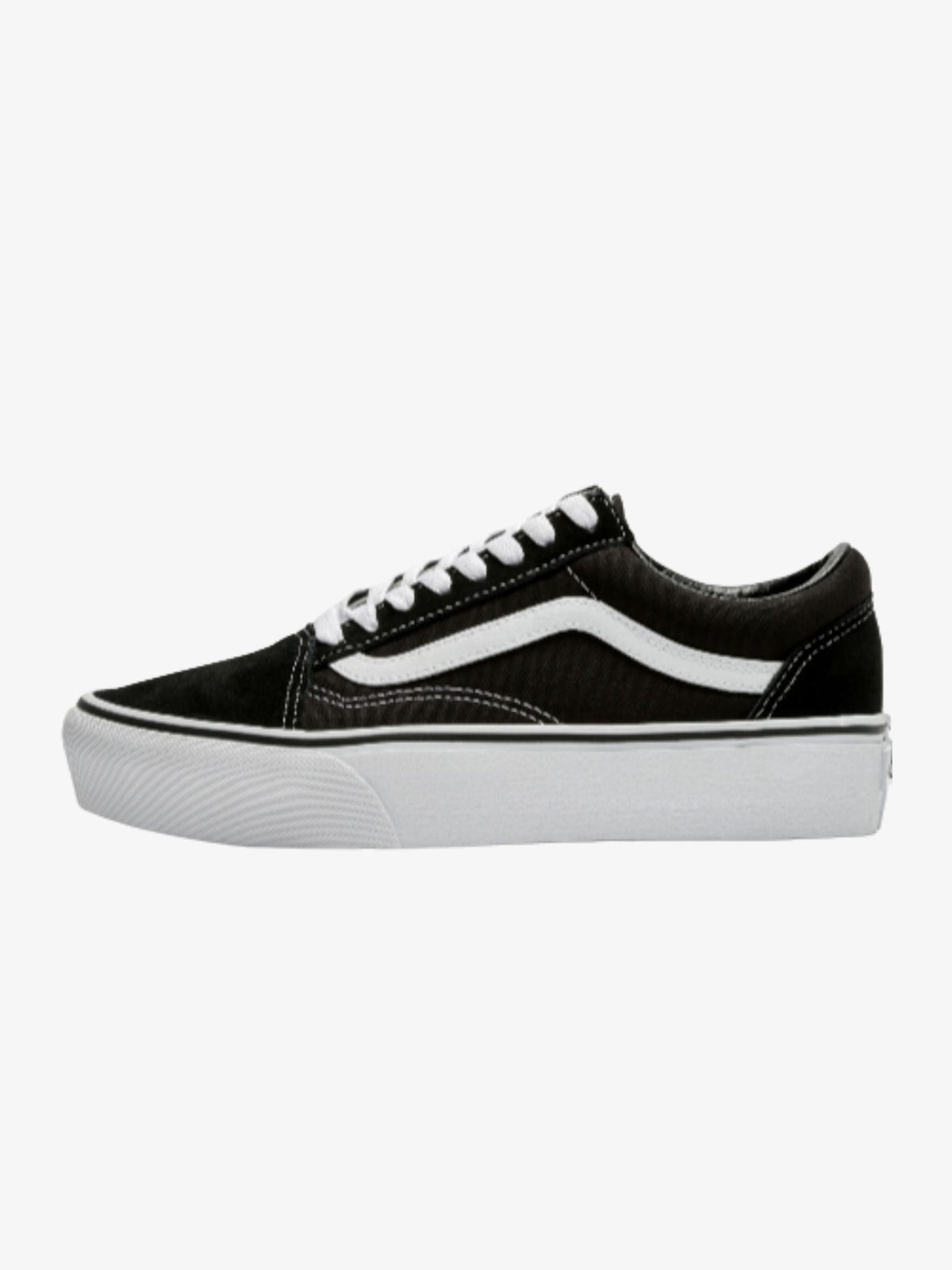 Vans Womens Old Skool Platform Sneakers | Black/White