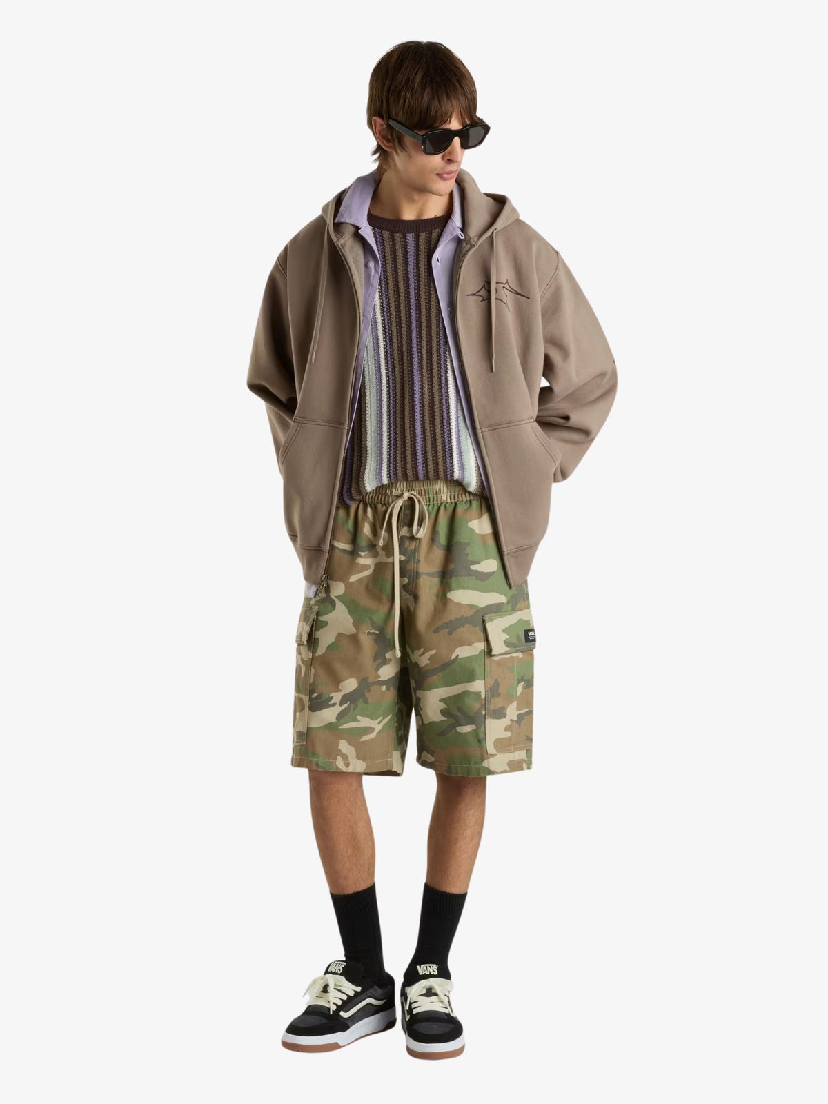 Vans Skate V Thorn Zip Sweatshirt | Walnut