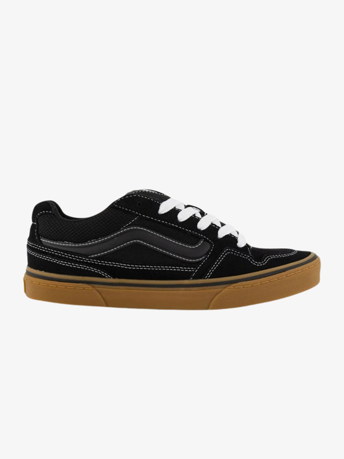 Vans Caldrone Suede Shoes | Suede Mesh Black/Gum