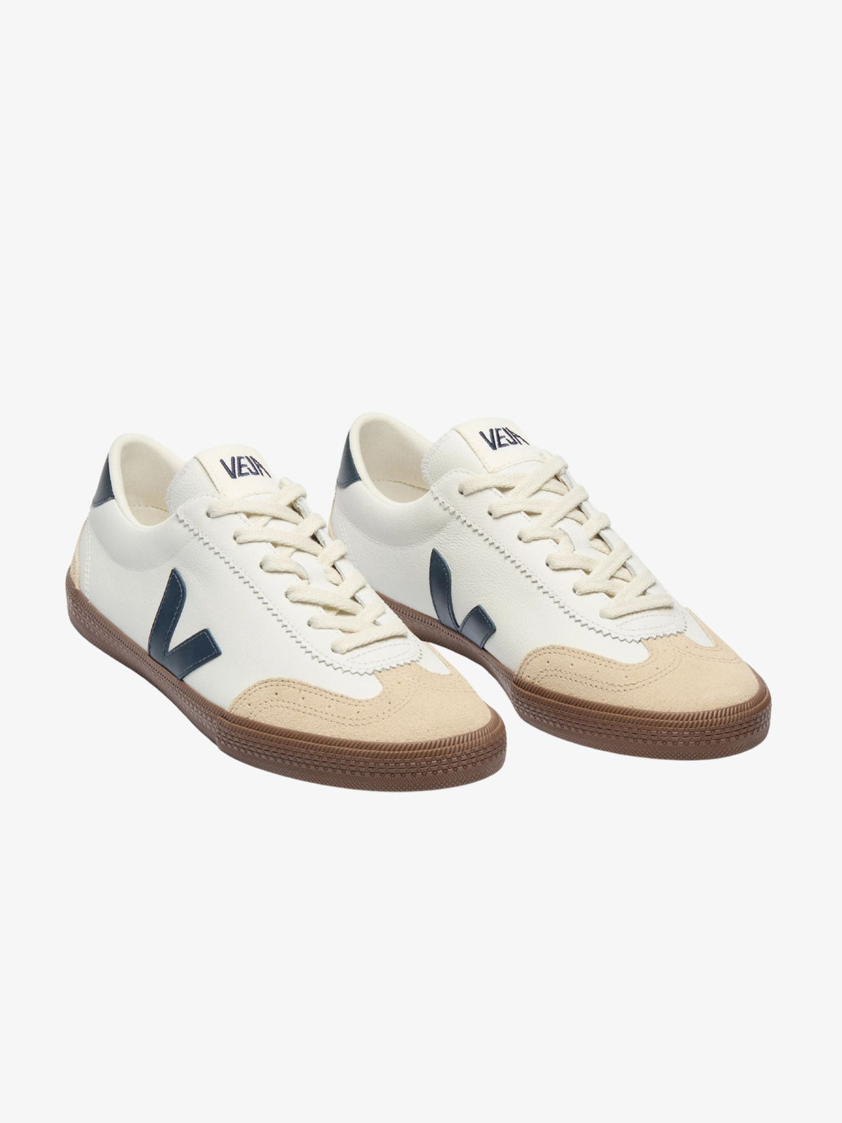 Veja Unisex Volley Leather Shoes | White Nautico Bark