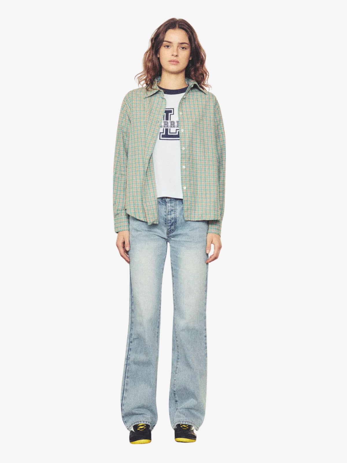 Larriet Dume Shirt | Teal Plaid