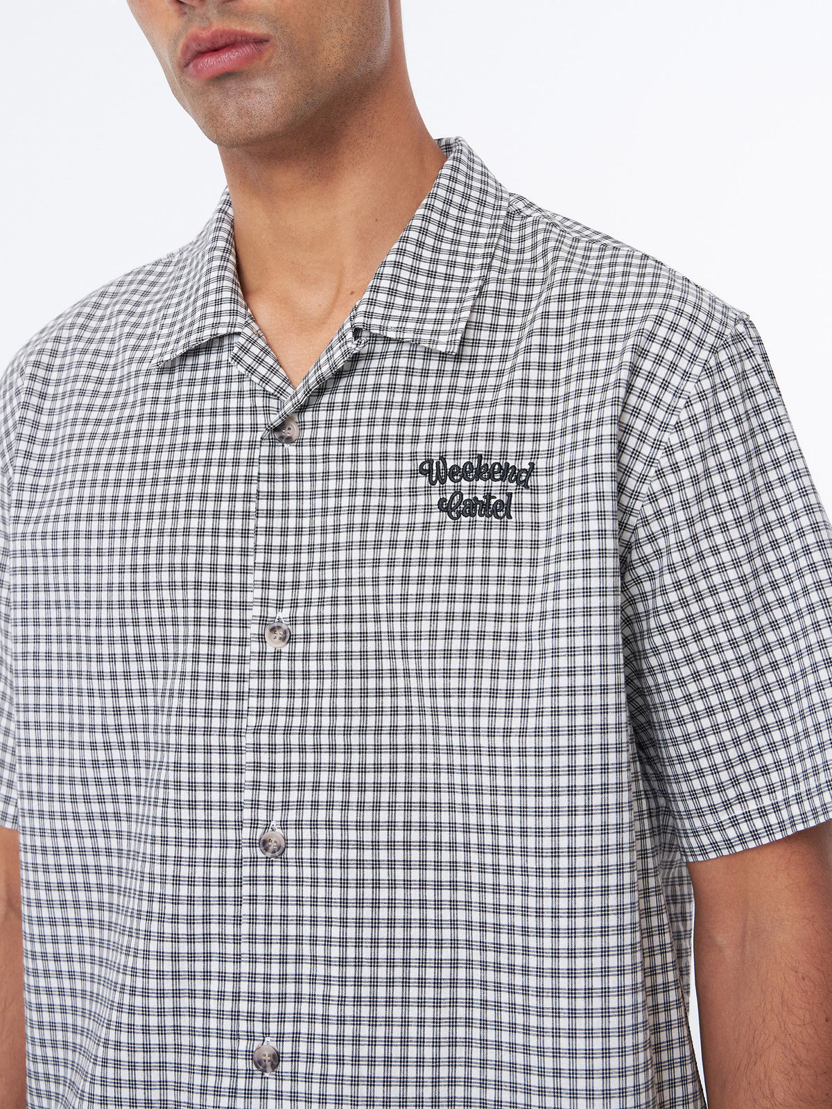 Weekend Cartel Check Shirt | White/Black