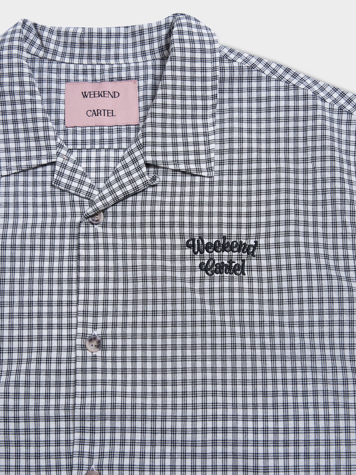 Weekend Cartel Check Shirt | White/Black