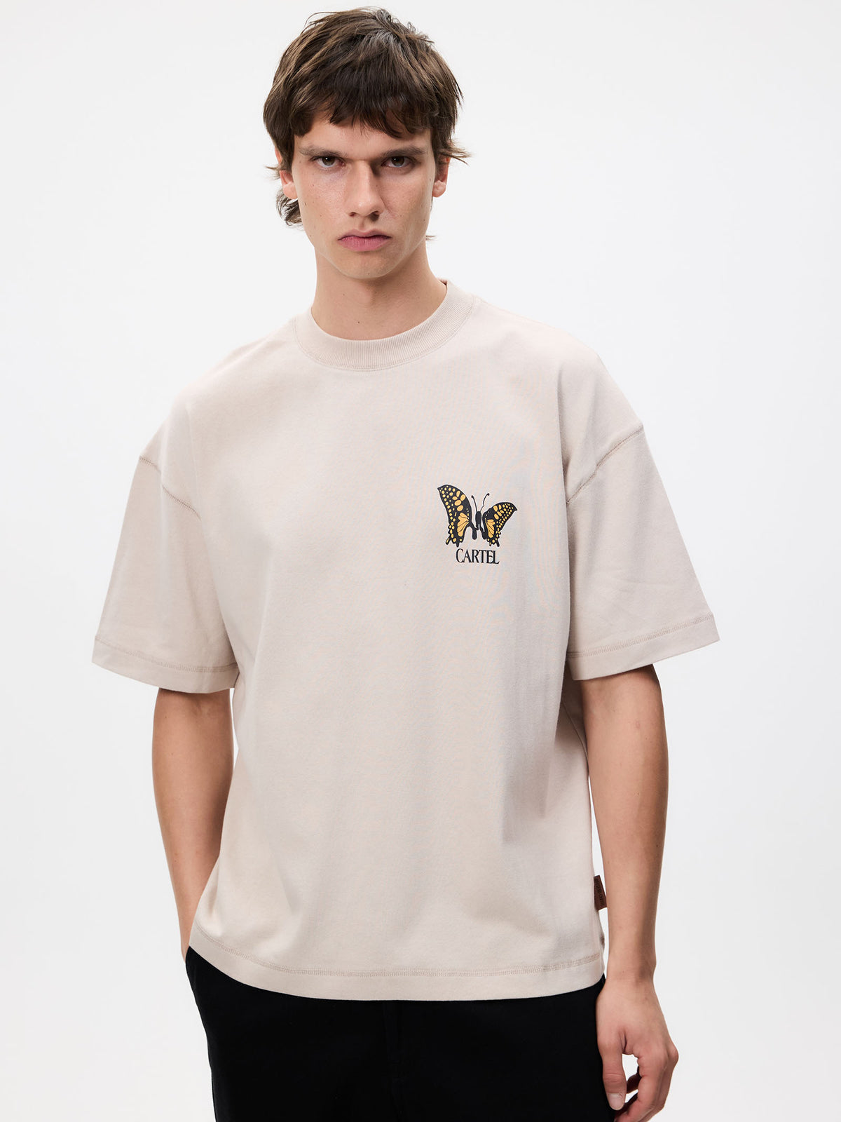 Weekend Cartel Butterfly Tee | Beige