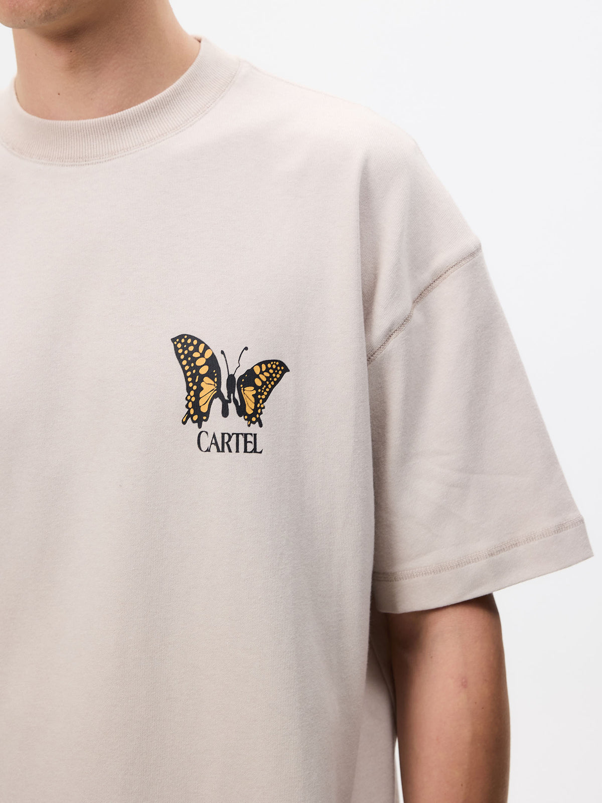 Weekend Cartel Butterfly Tee | Beige