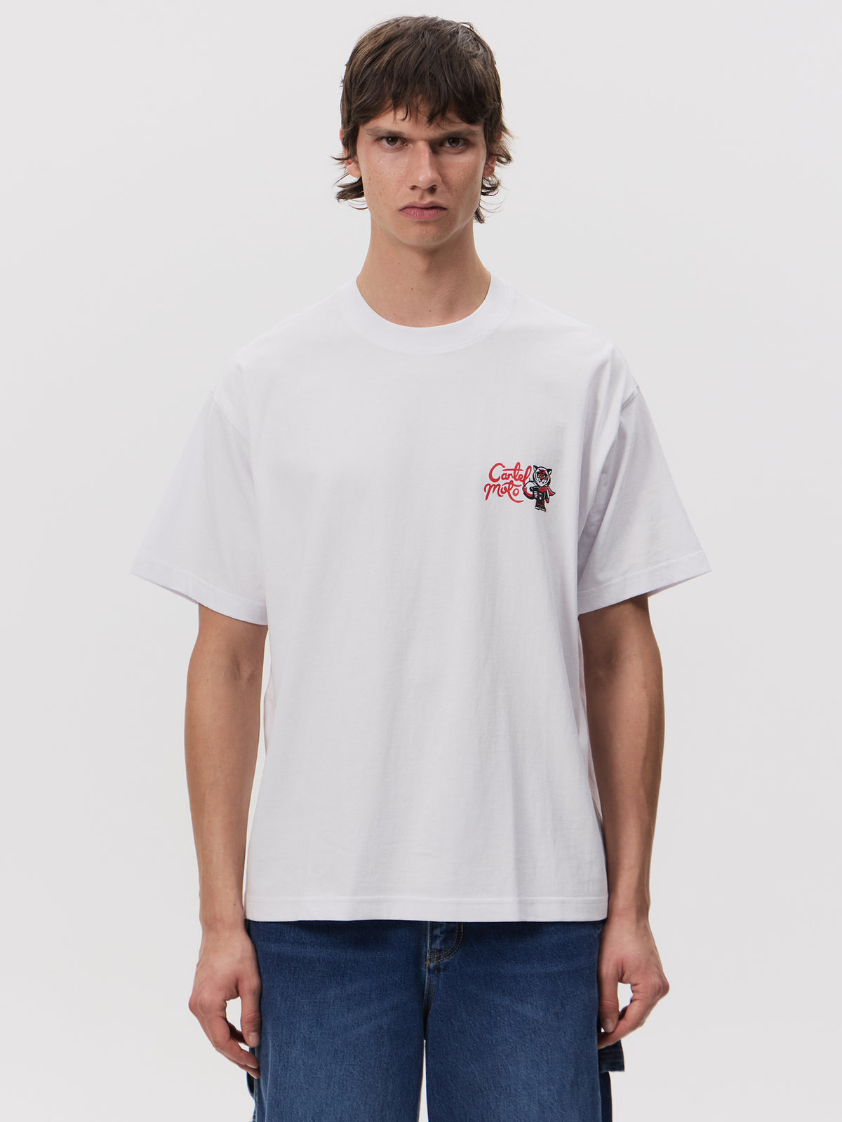 Weekend Cartel Moto Tee | White