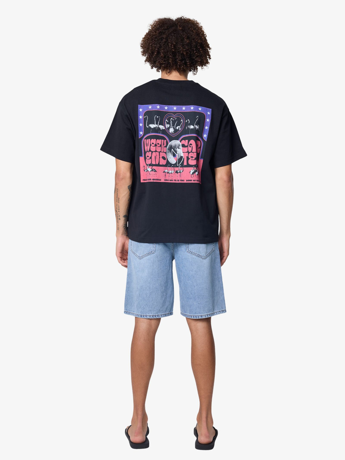 Weekend Cartel Flamingo Tee | BLACK