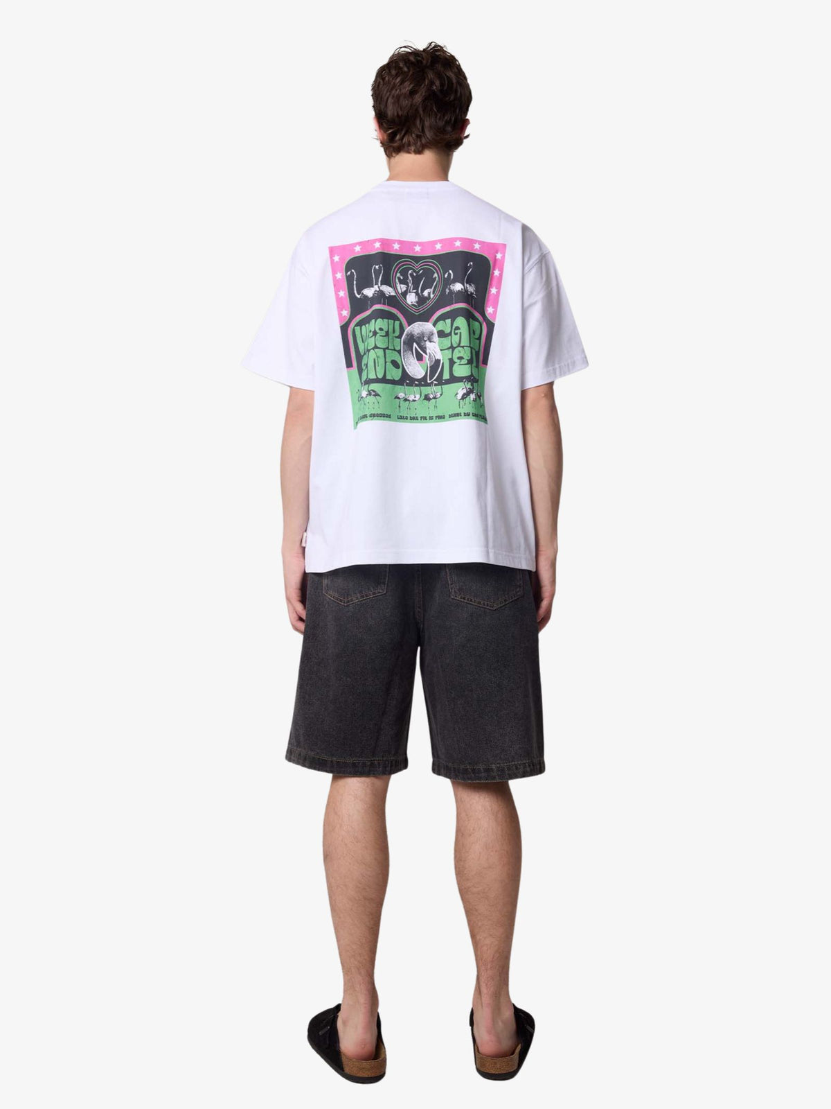 Weekend Cartel Flamingo Tee | WHITE