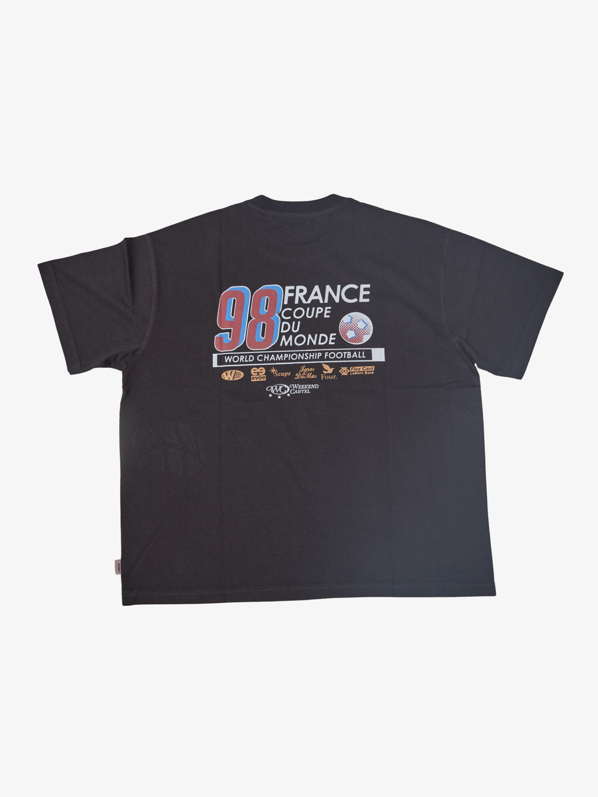 Weekend Cartel France 98 Tee | WASHED BLACK
