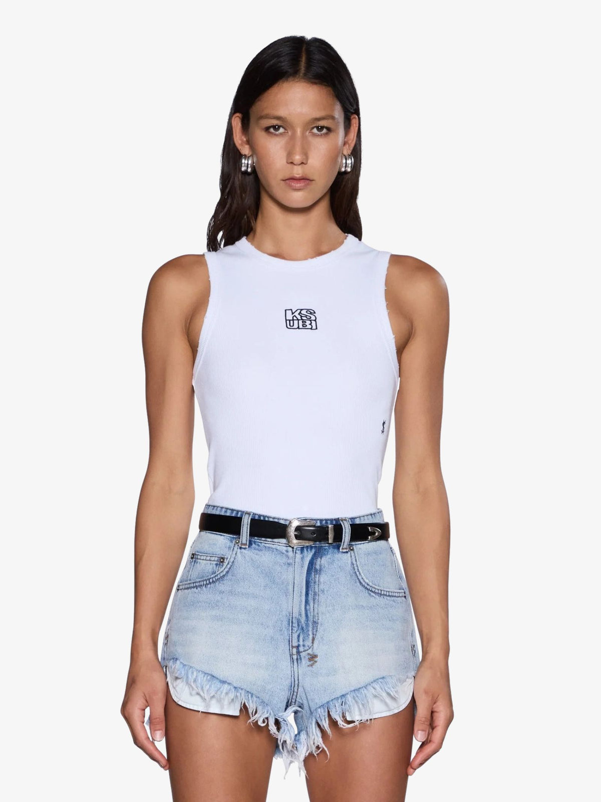 Ksubi Stacked Syndicate Tank | Extra White
