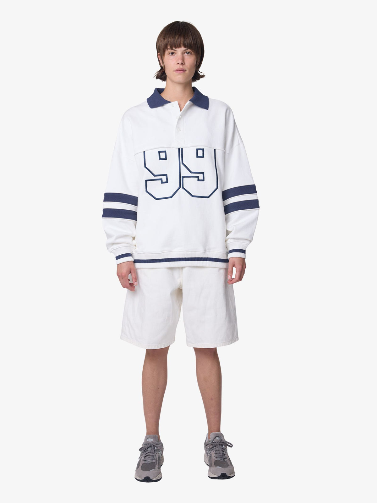 Ksubi 99 Boyfriend Polo Sweatshirt | WHITE