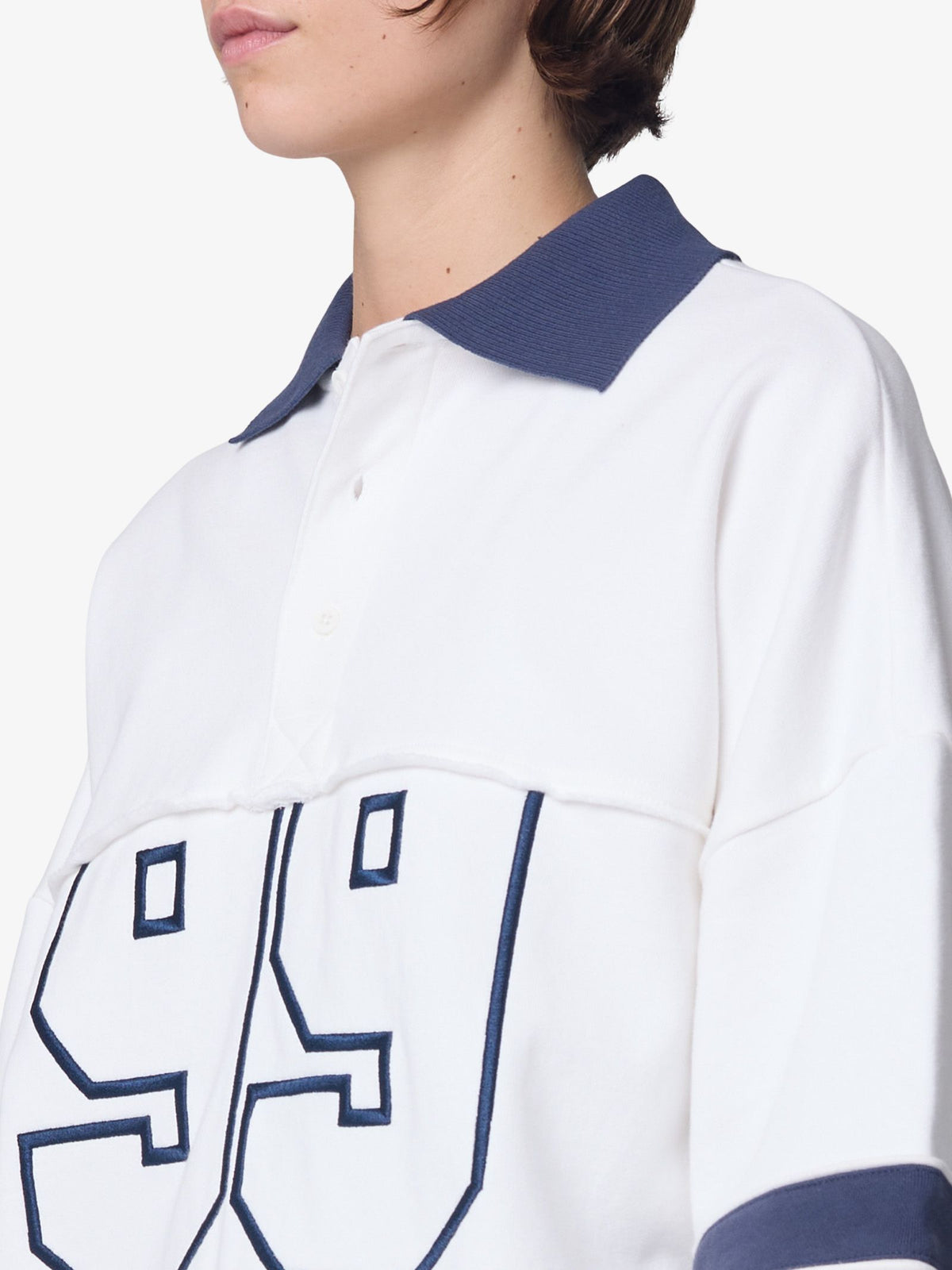 Ksubi 99 Boyfriend Polo Sweatshirt | WHITE