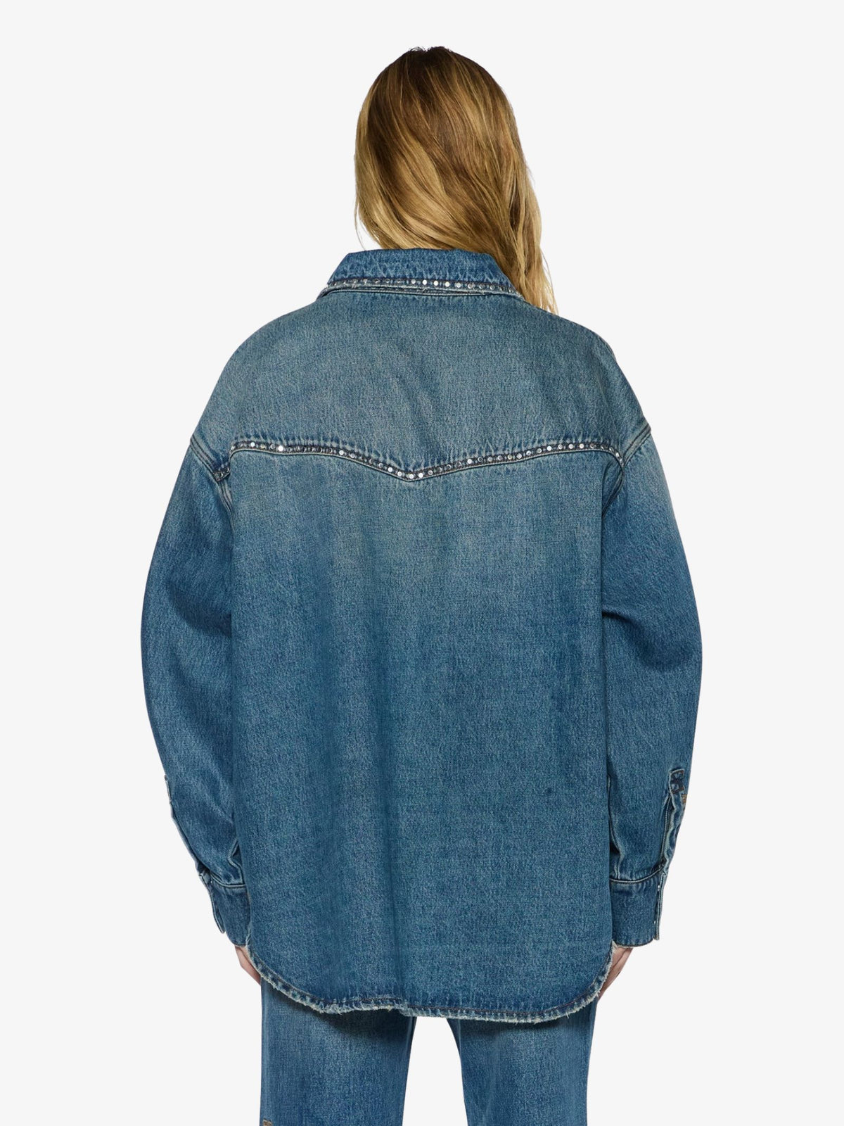 Ksubi Oversized Studded Ls Shirt | TEXAS BLUE