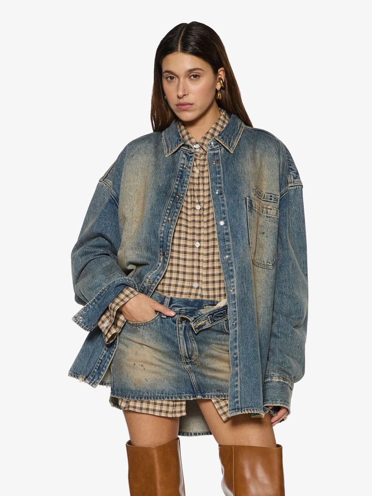 Ksubi Oversized Long Sleeve Shirt Dune | DUNE