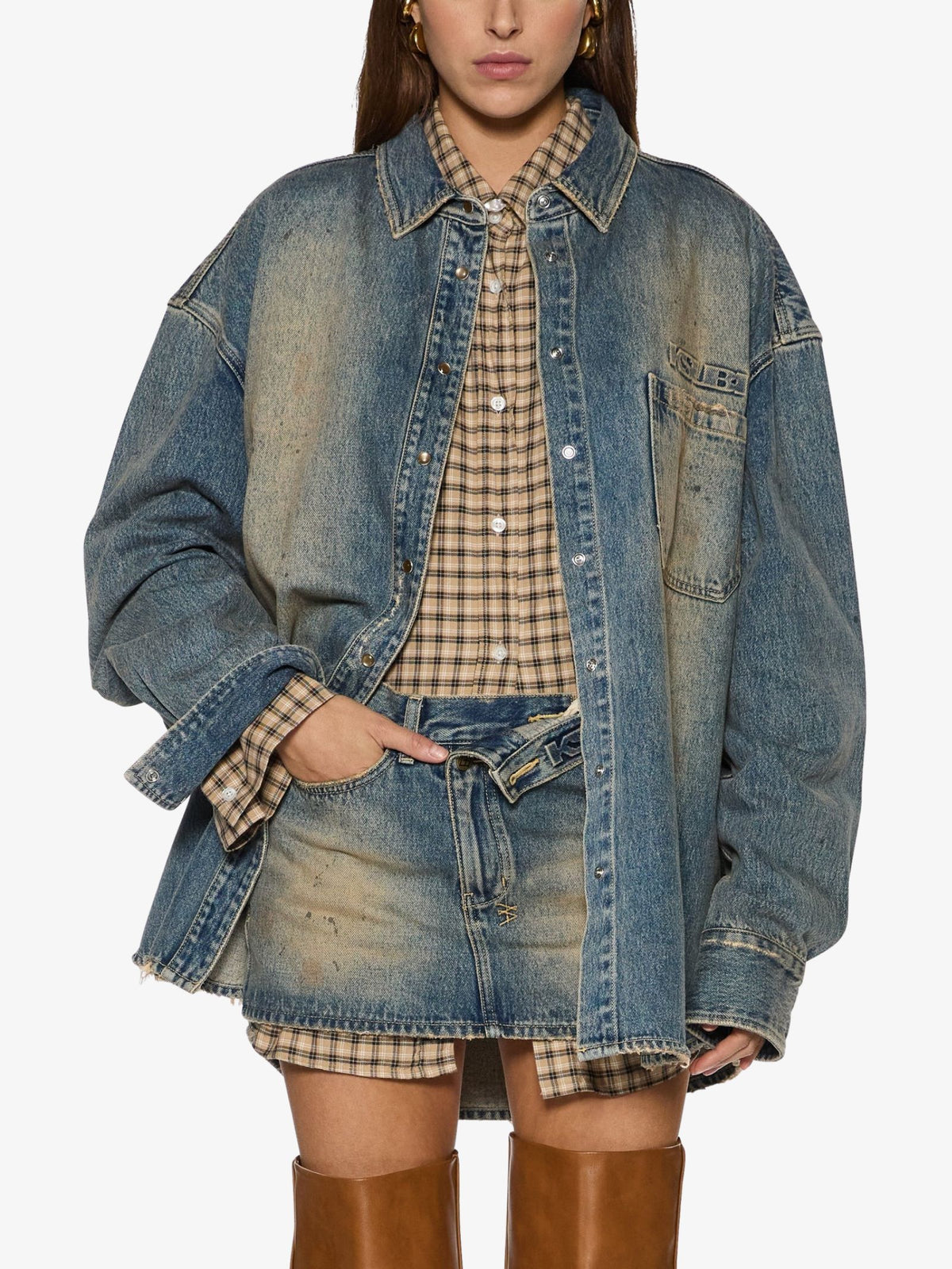 Ksubi Oversized Long Sleeve Shirt Dune | DUNE