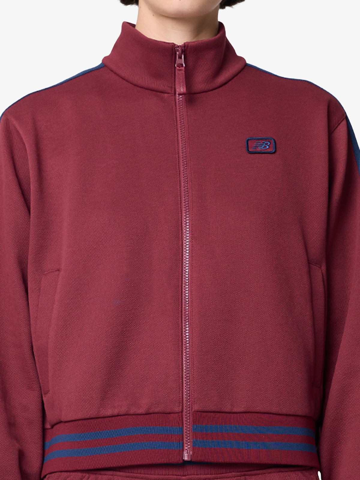 New Balance Post Season Pique Track Jacket | Monarch Burgundy