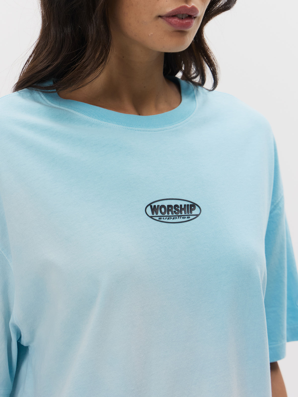 Worship Fresh Air Relaxed Fit Tee | BLUE MINT OMBRE FADE