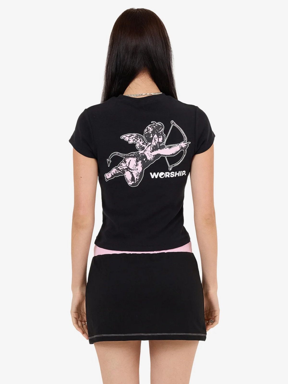 Worship Cherub Cap Sleeve Top | Black