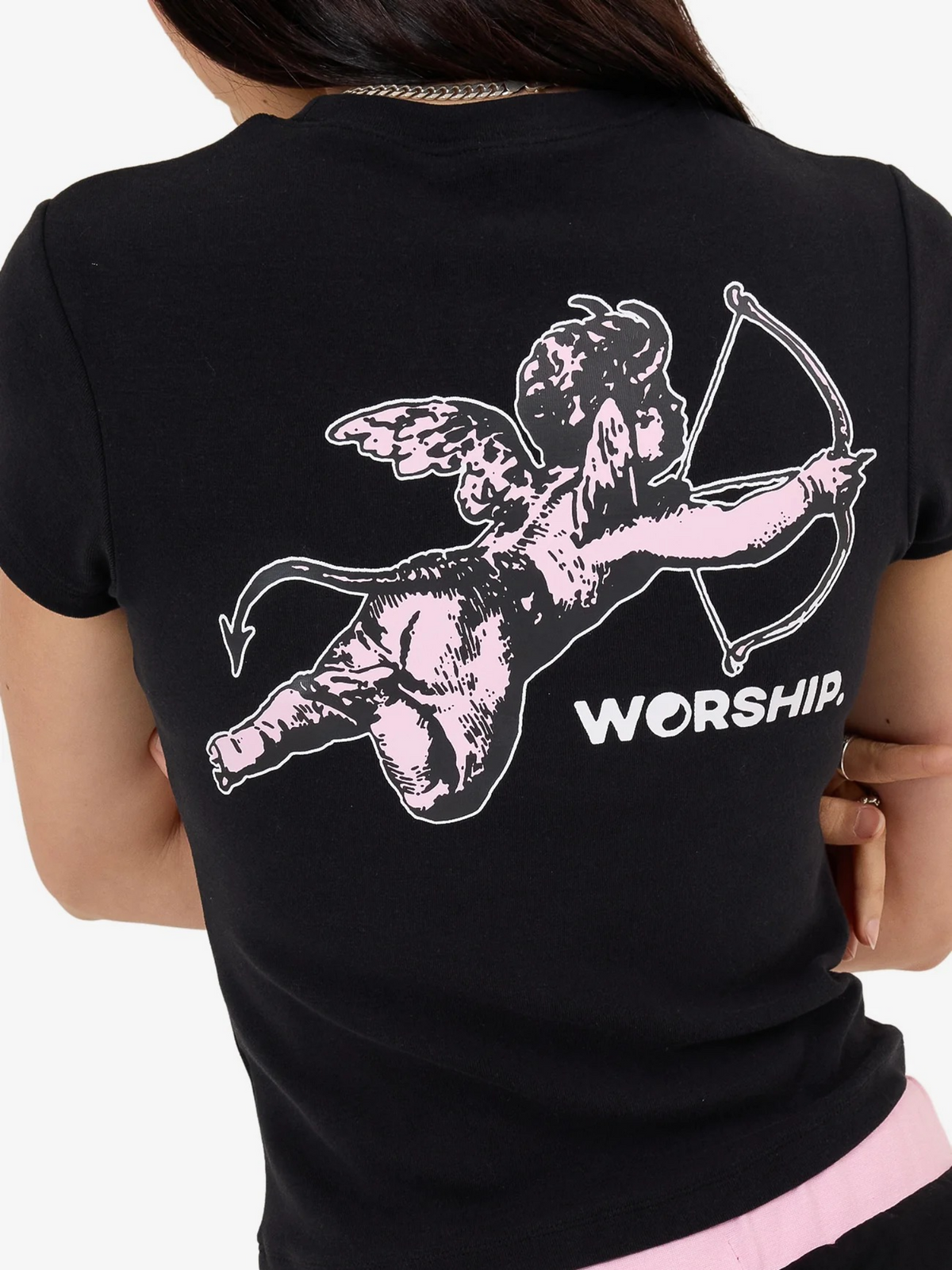 Worship Cherub Cap Sleeve Top | Black