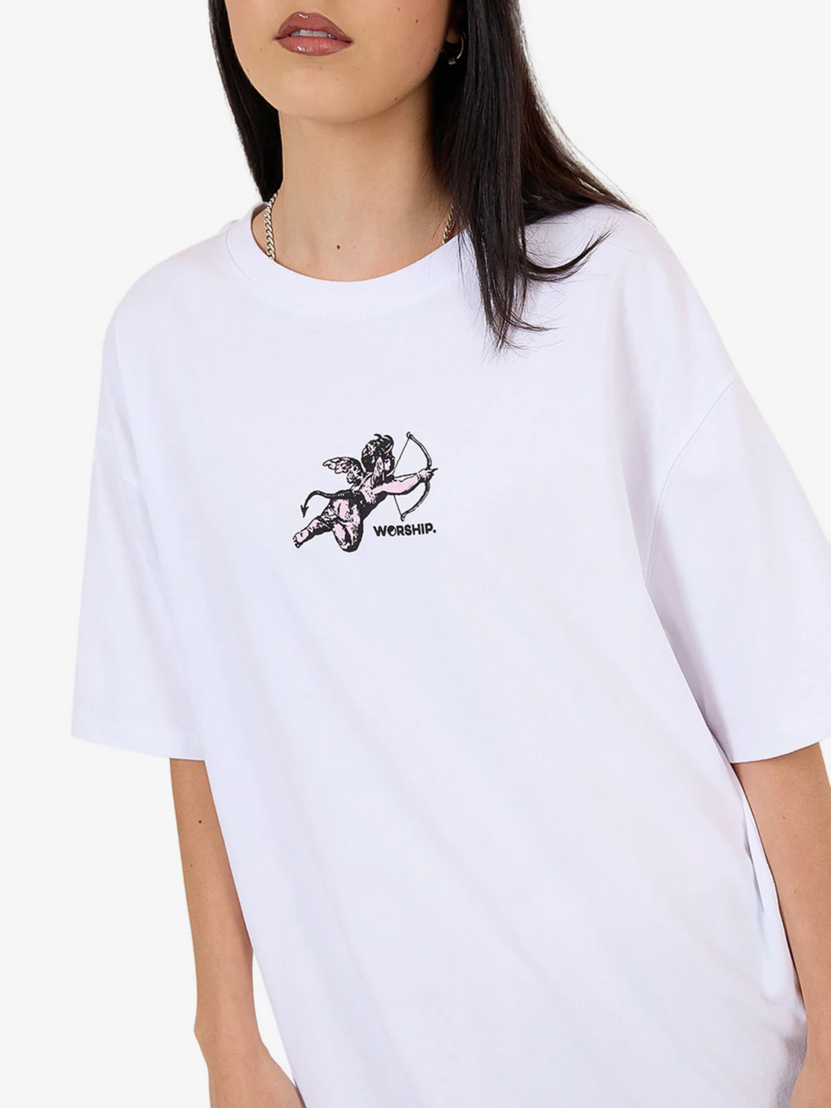 Worship Cherub Relaxed Fit Tee | White