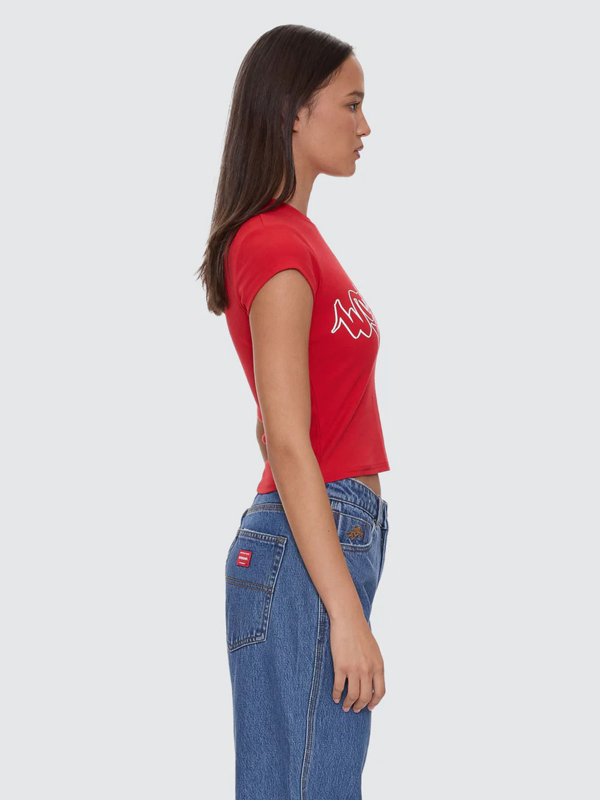 Worship Throws Cap Sleeve Tee | Lucky Red