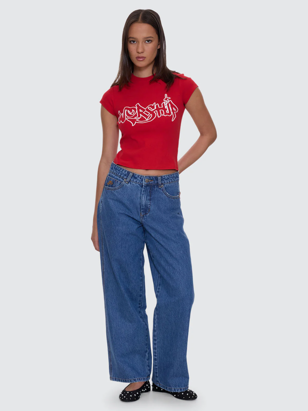 Worship Sloucher Jeans | Sky High Blue