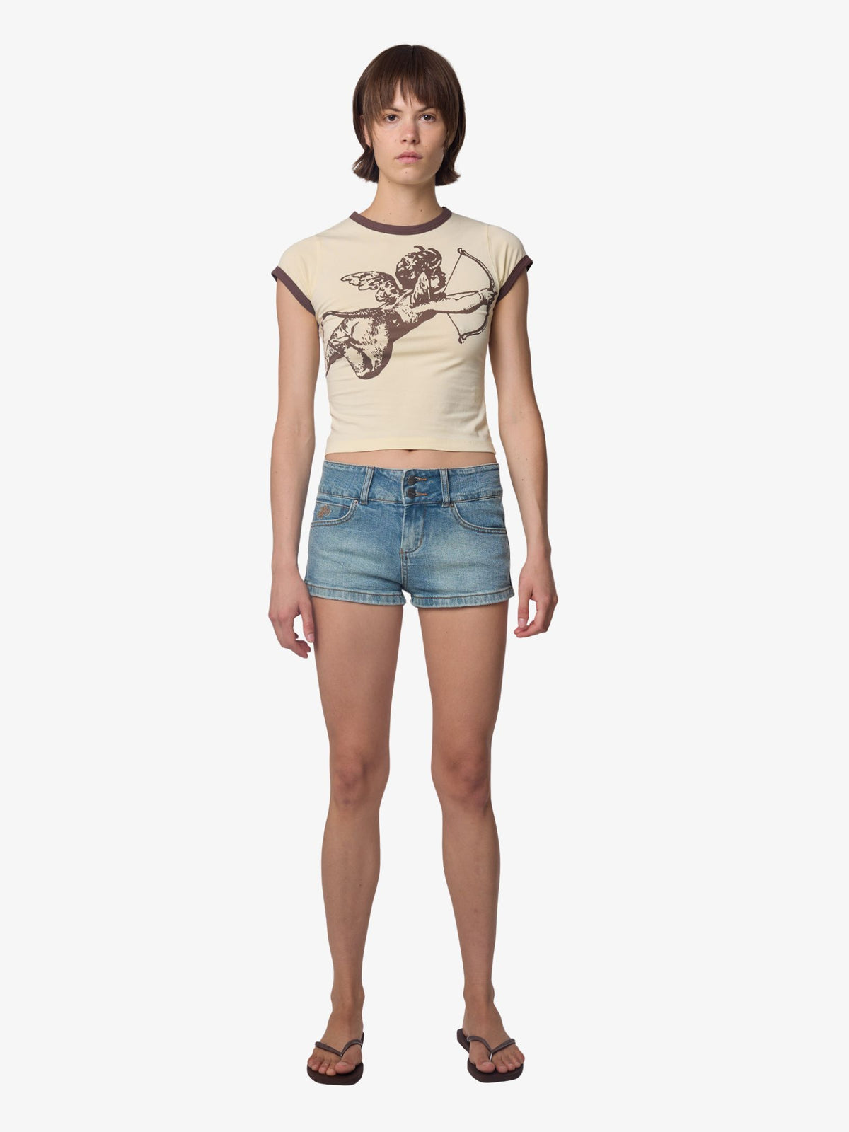 Worship Cherub Cap Sleeve Ringer | Lemon Icing