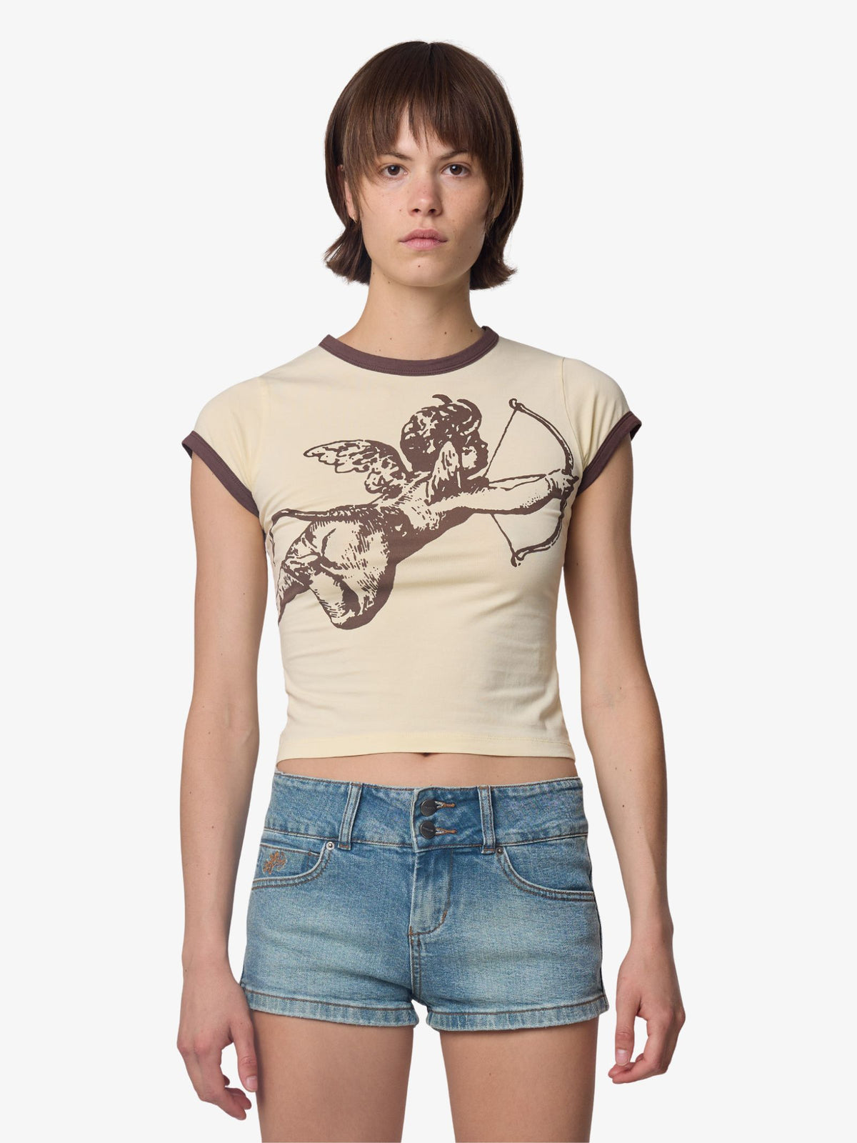 Worship Cherub Cap Sleeve Ringer | Lemon Icing