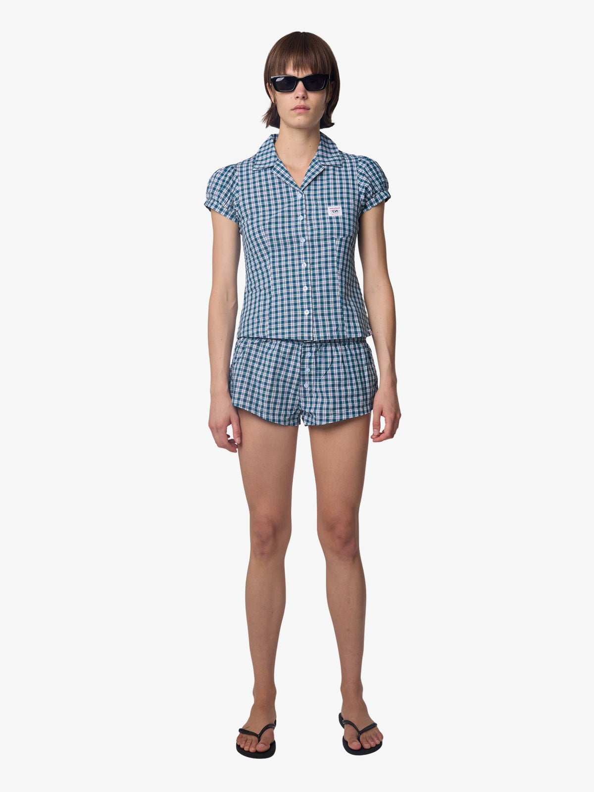 Worship Checkmate Micro Boxer Shorts | Dark Blue