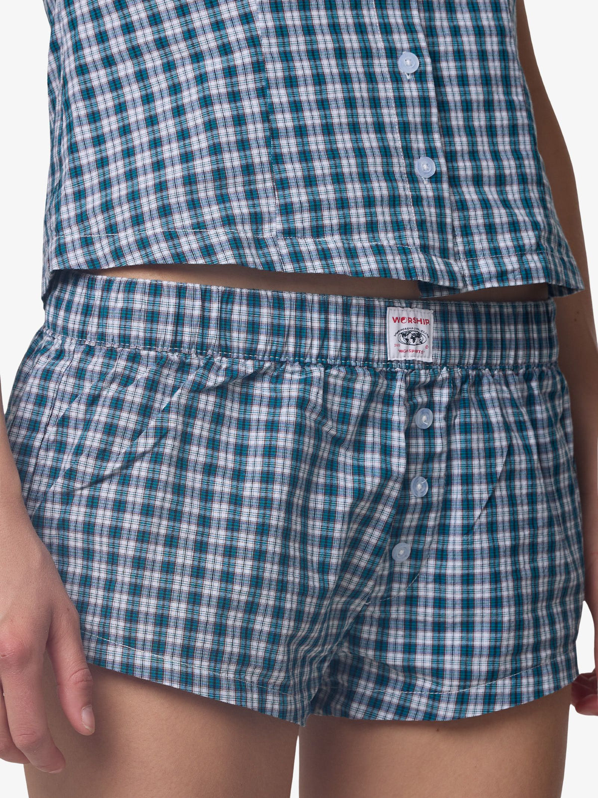 Worship Checkmate Micro Boxer Shorts | Dark Blue