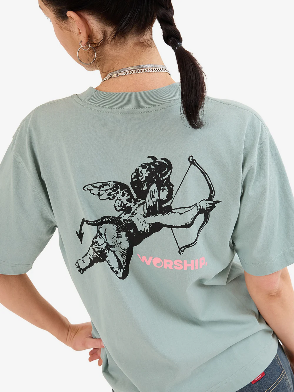 Worship Cherub Regular Fit Tee | Mineral