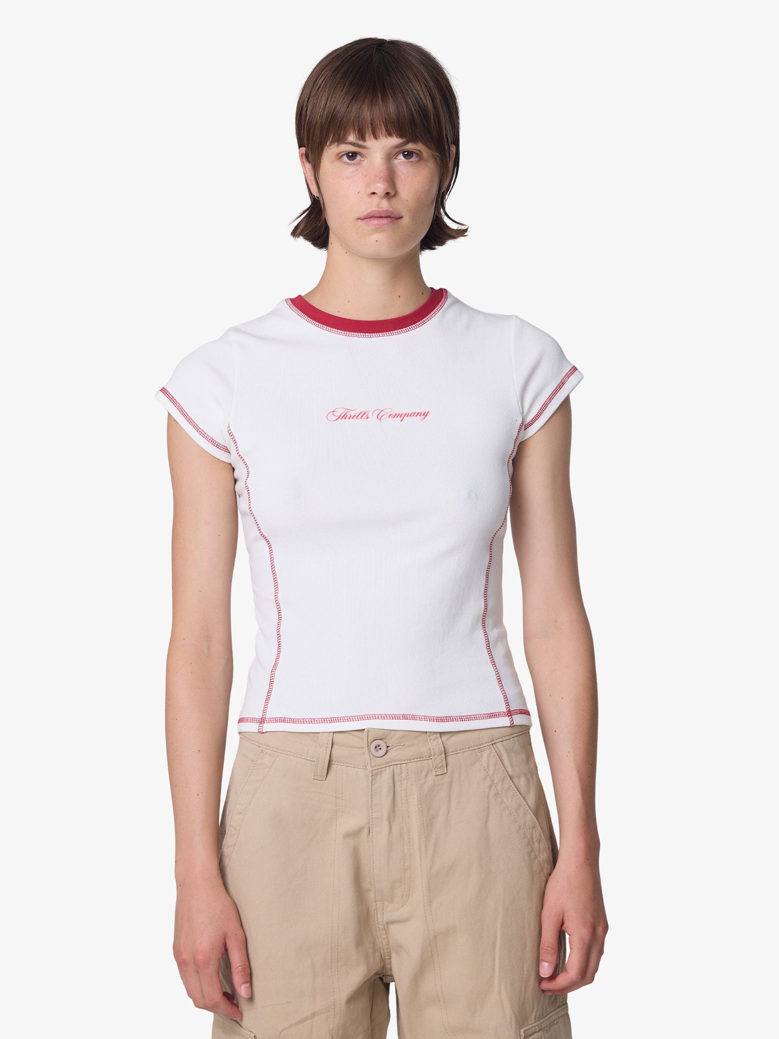 Thrills Fortune Favours Club Tee Redwood