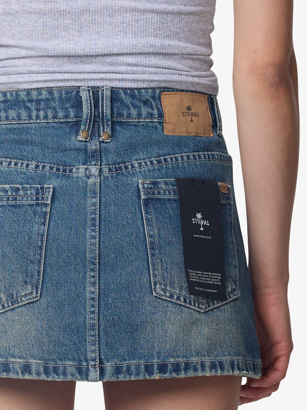 Thrills Sophie Skirt | VINTAGE GARAGE BLUE